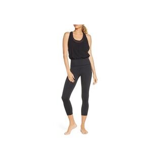 Free People X FP Movement Eye On The Prize Jumpsuit Athleisure Black Sz S